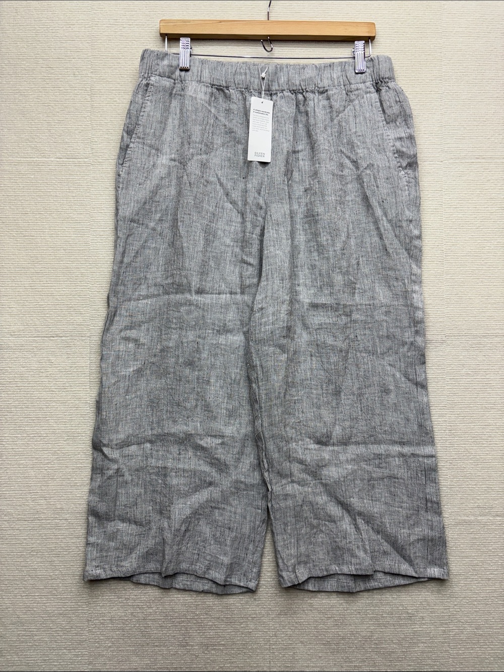 New Eileen Fisher medium Linen Wide-Leg Pants